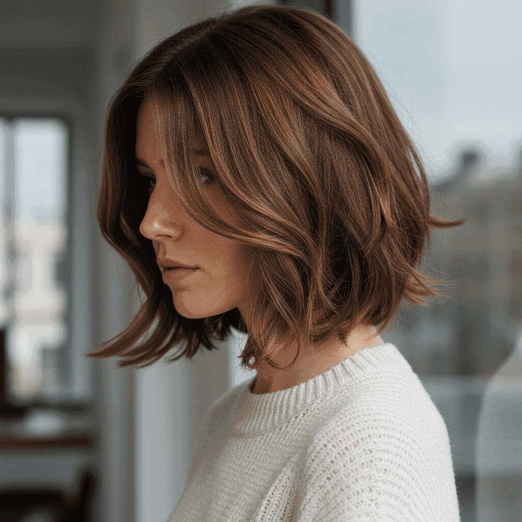 Medium Brunette Butterfly Cut