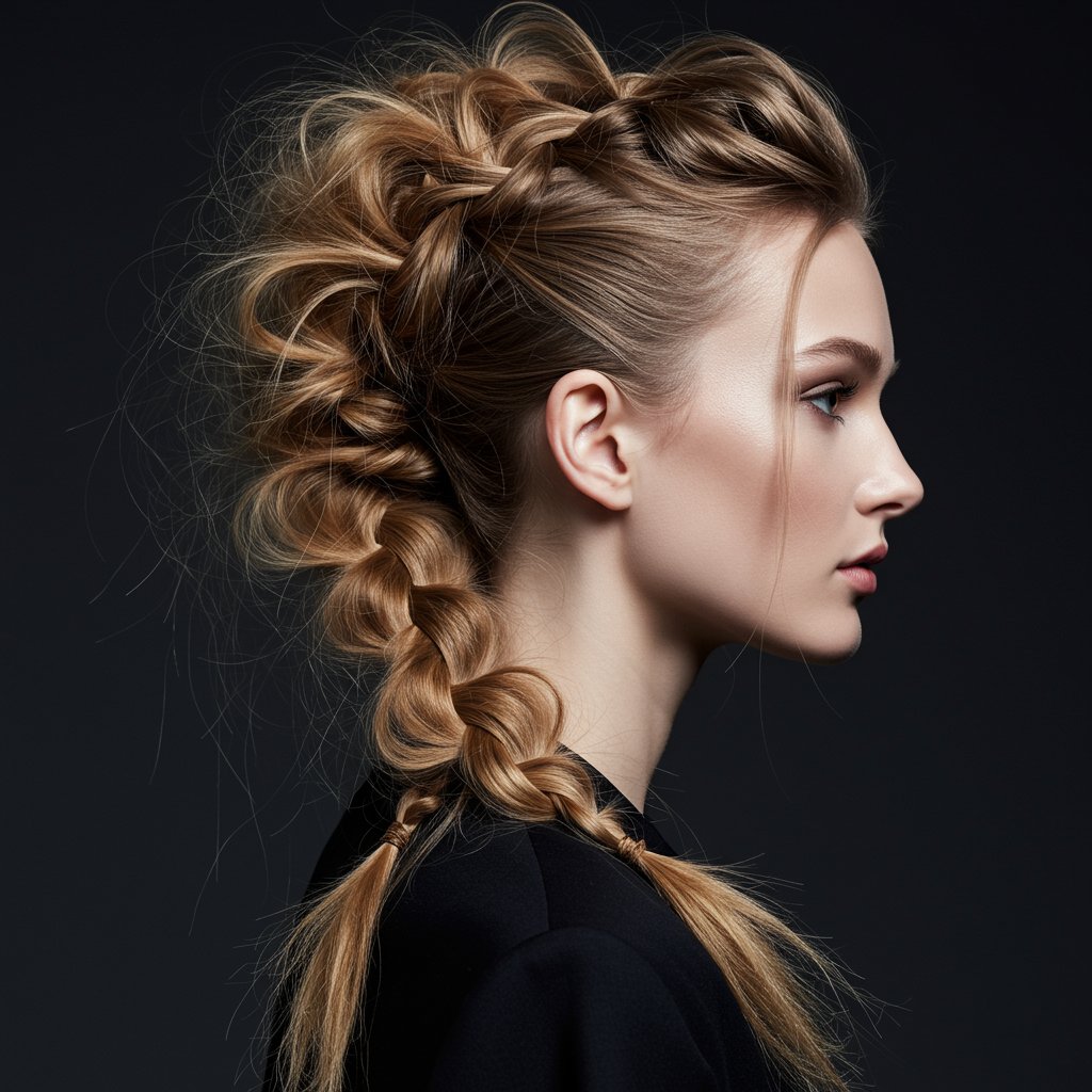 Editorial-Shot-Of-Deconstructed-Fishtail-Braid