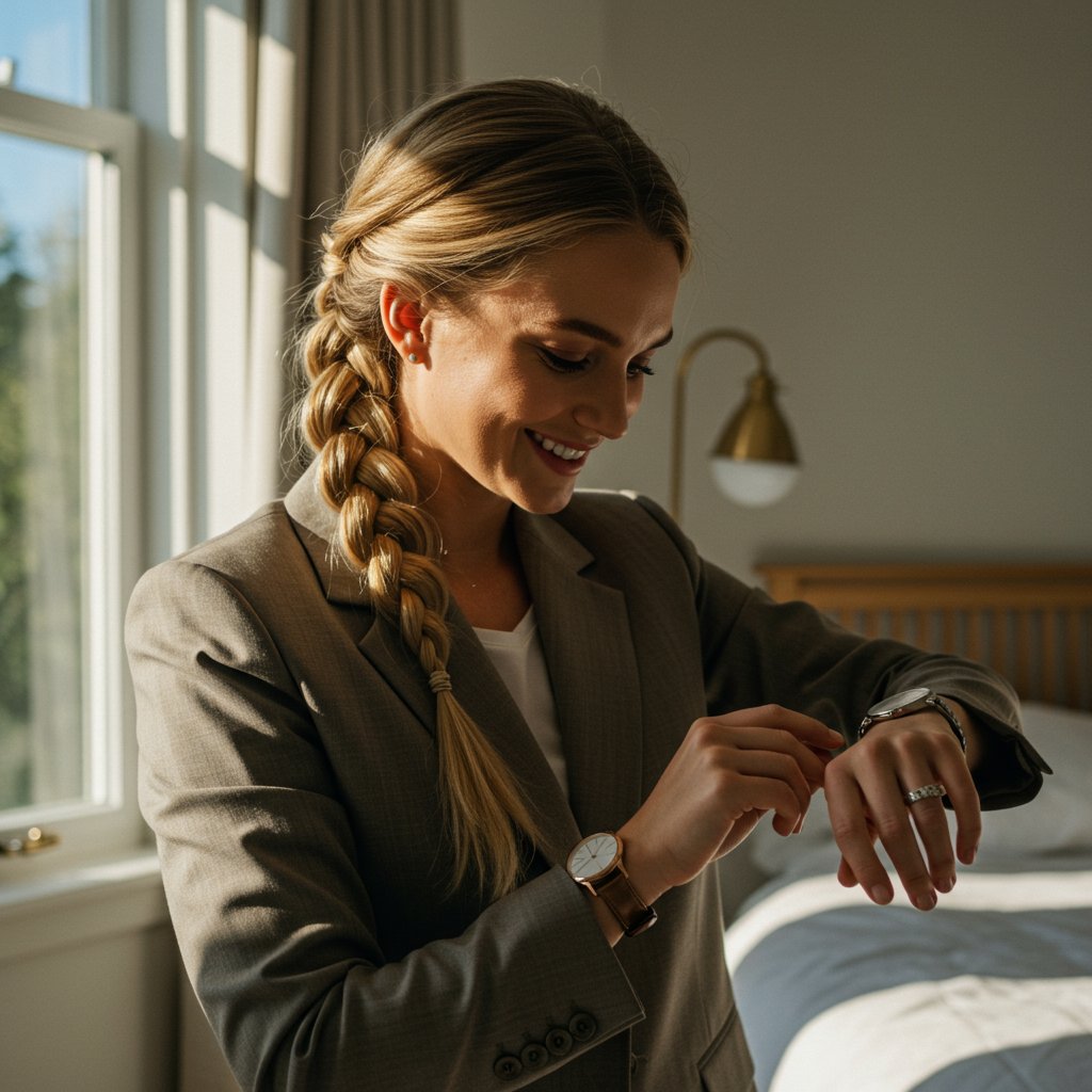 Woman-With-Elegant-Braid-In-Morning-Light