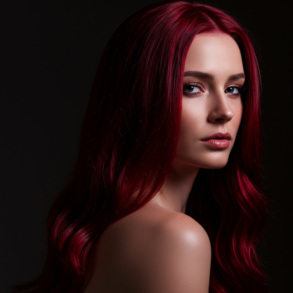 Vibrant Cherry Cola Red Hair
