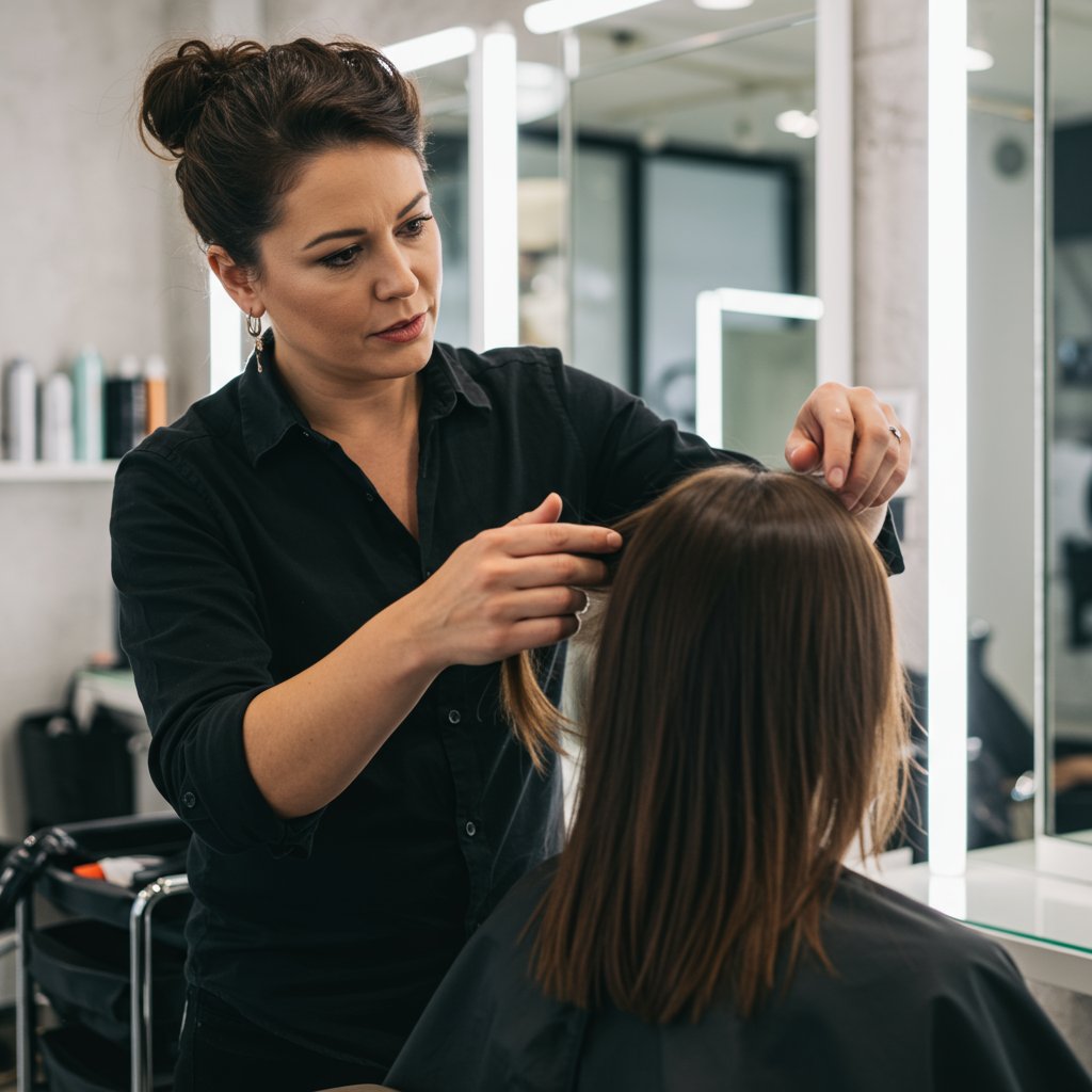 Stylist Consulting With Client