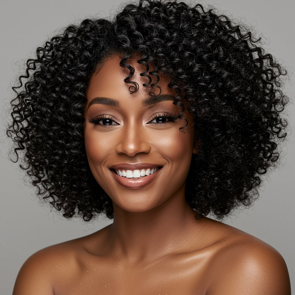 Woman With Defined Curly Bob