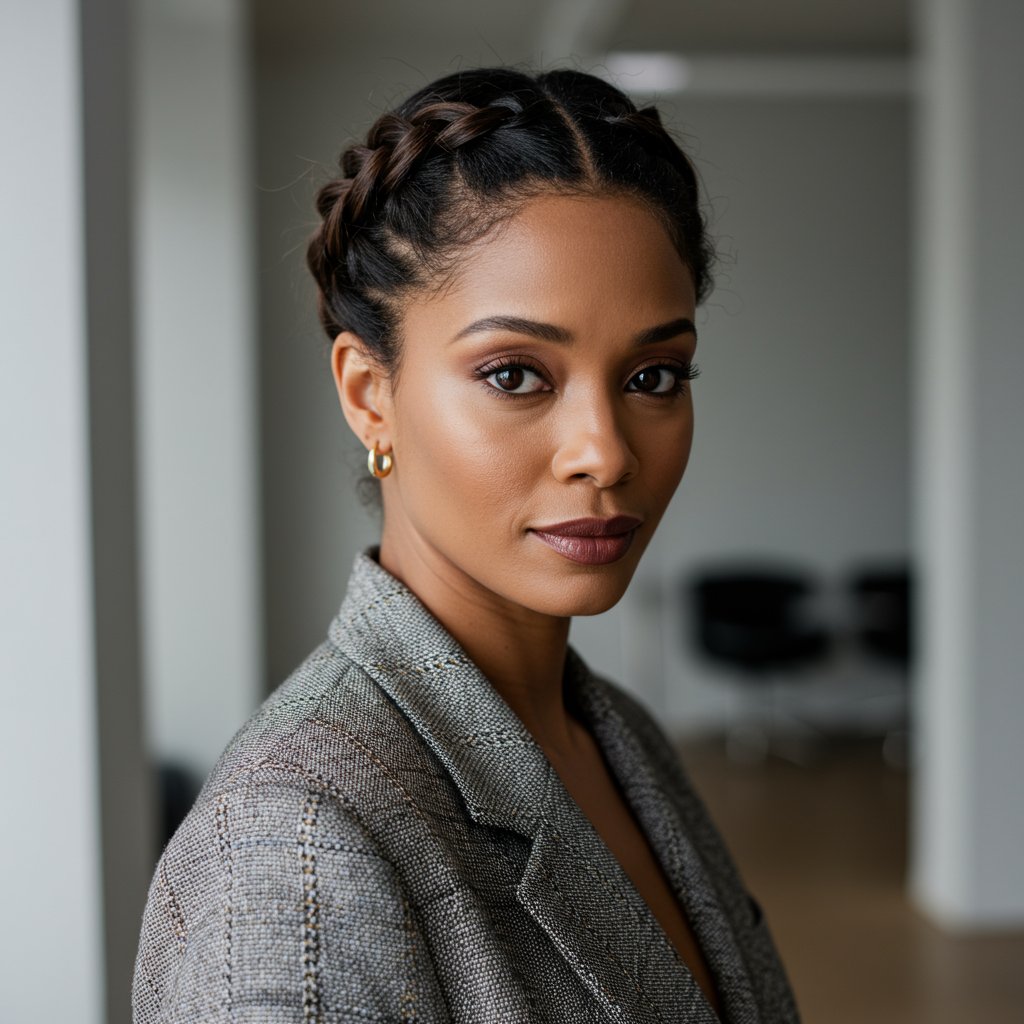 Professional-Woman-With-Elegant-Crown-Braid