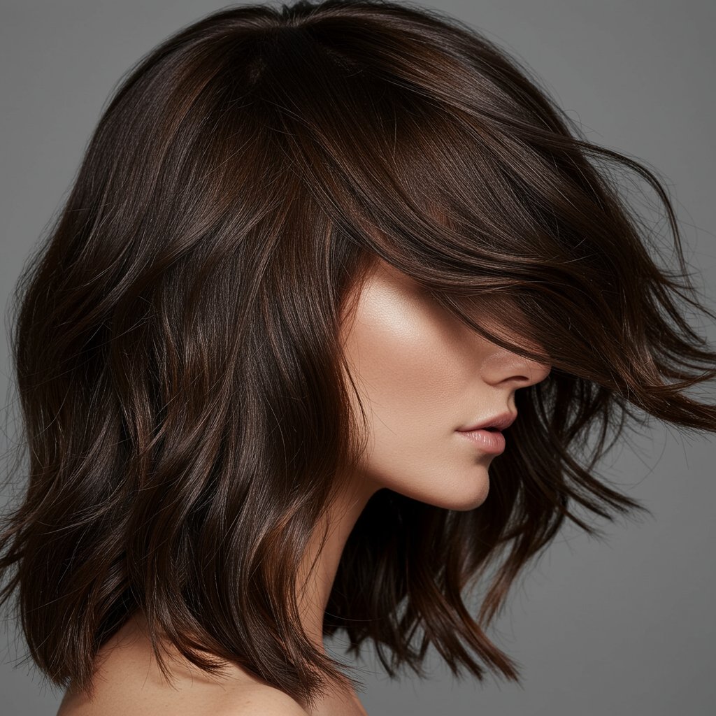 Brunette-Model-Caramel-Highlights