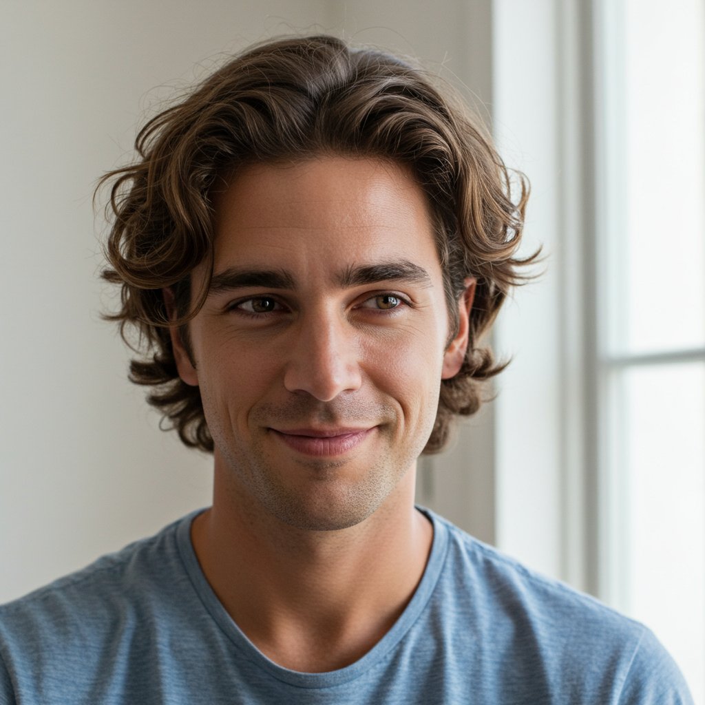 Natural Wavy Hair With Cream