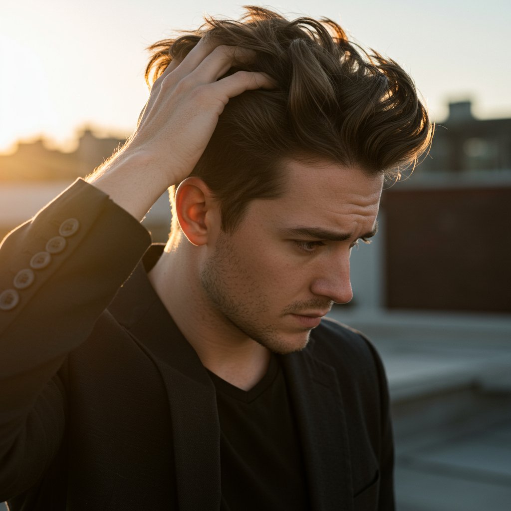 Textured Quiff With Wax
