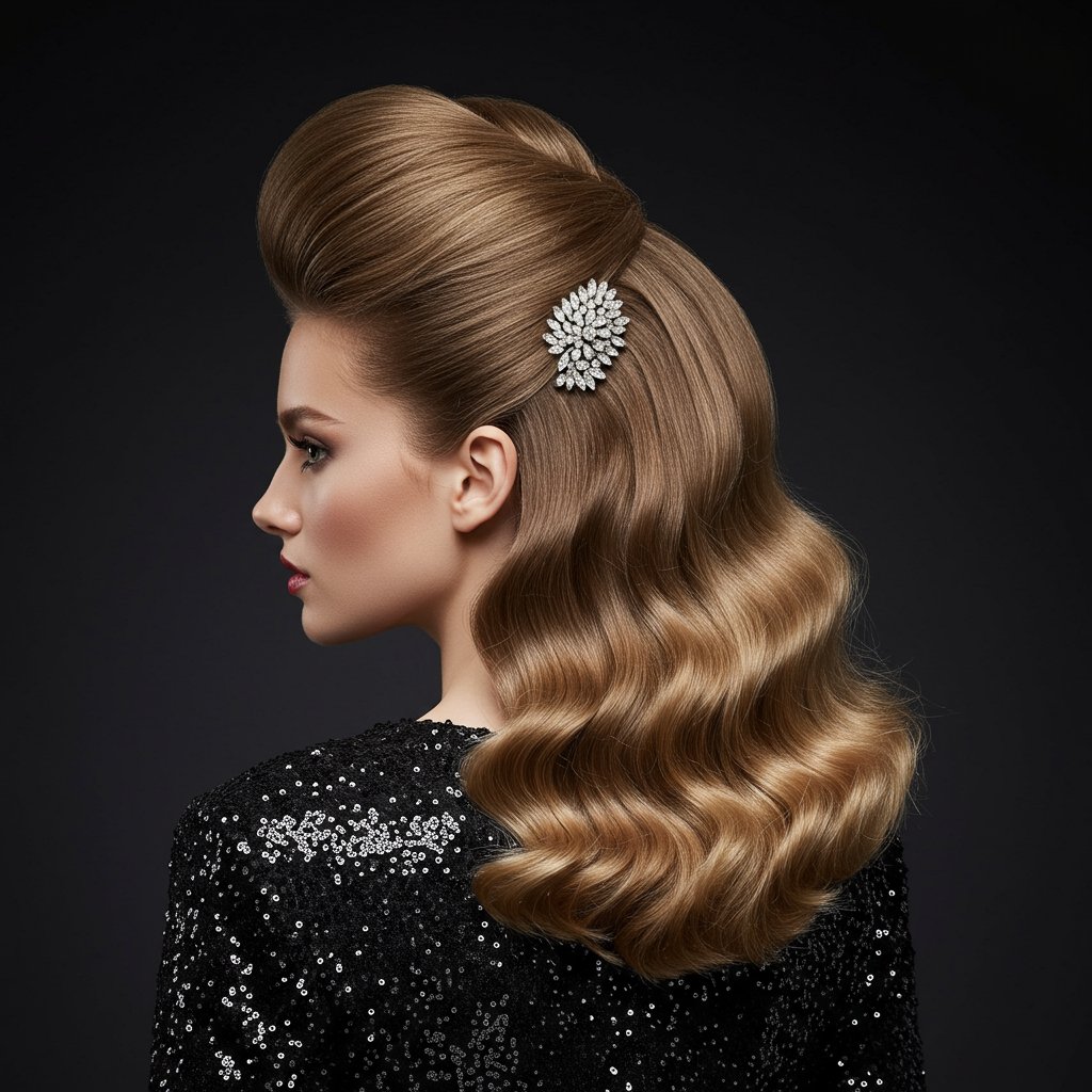 Glamorous-Voluminous-Half-Up-Curls