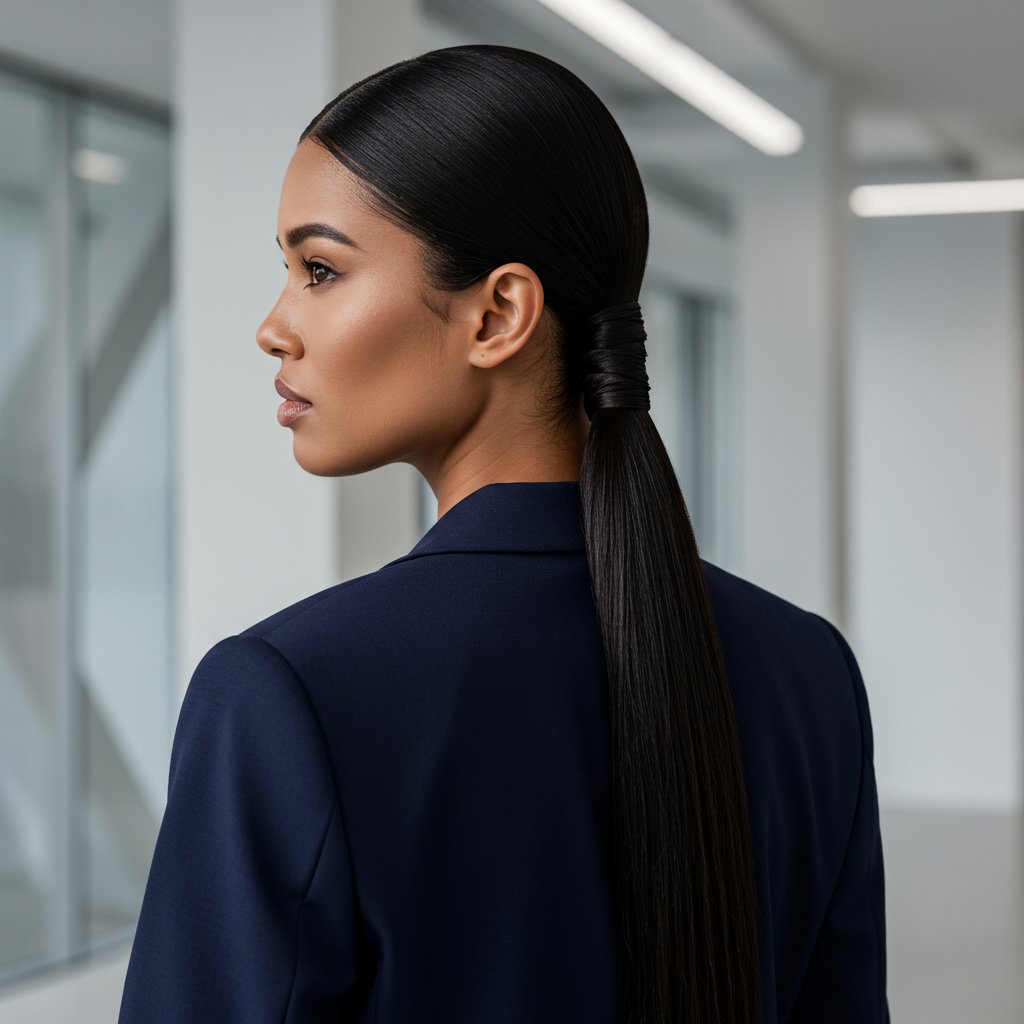 Sleek-Professional-Half-Up-Ponytail