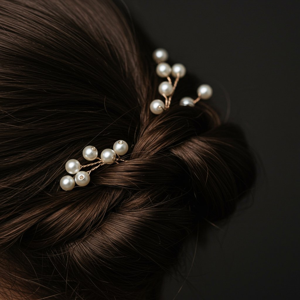 Close Up Pearl Studded Hair Twist