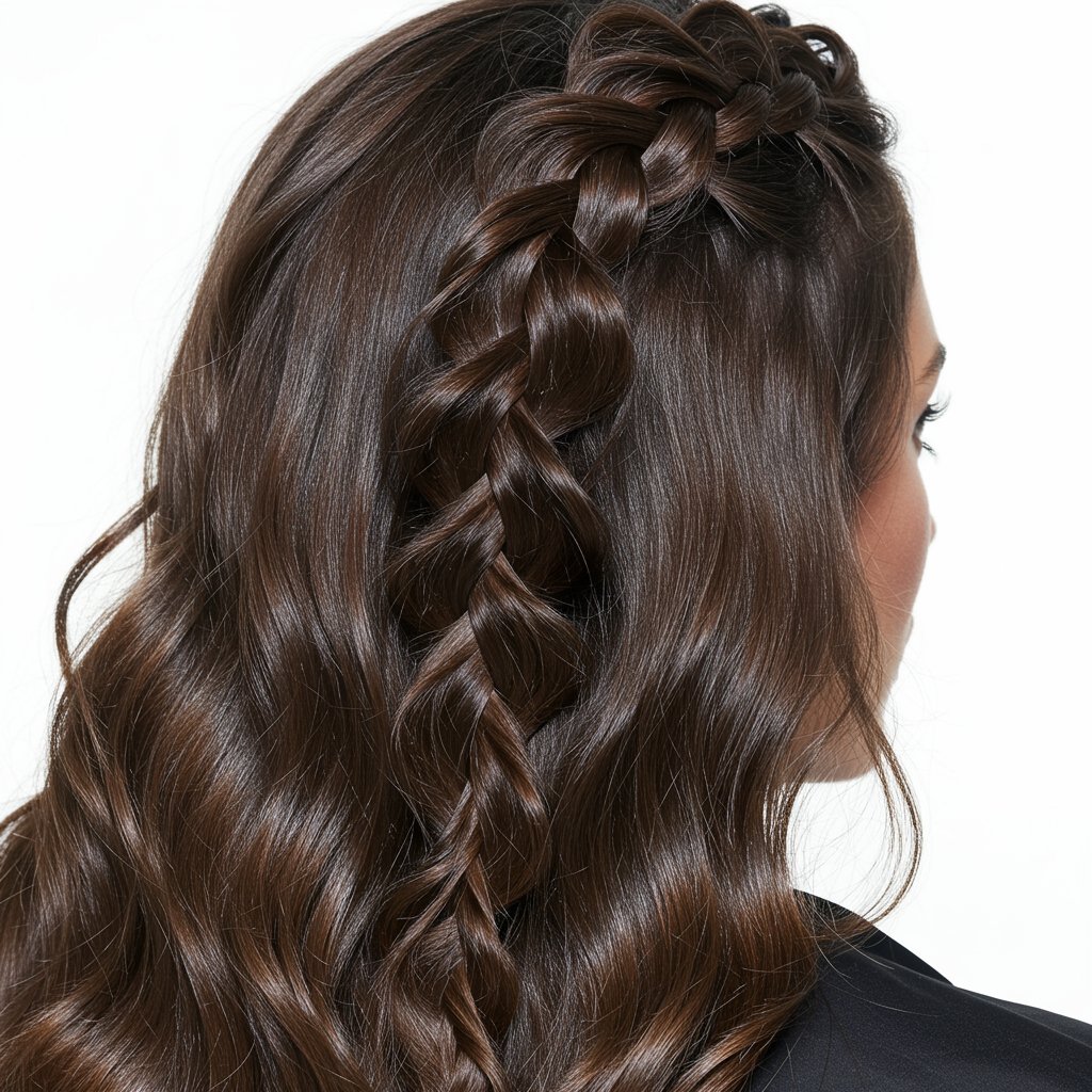 Detailed Waterfall Braid Cascade Hairstyle