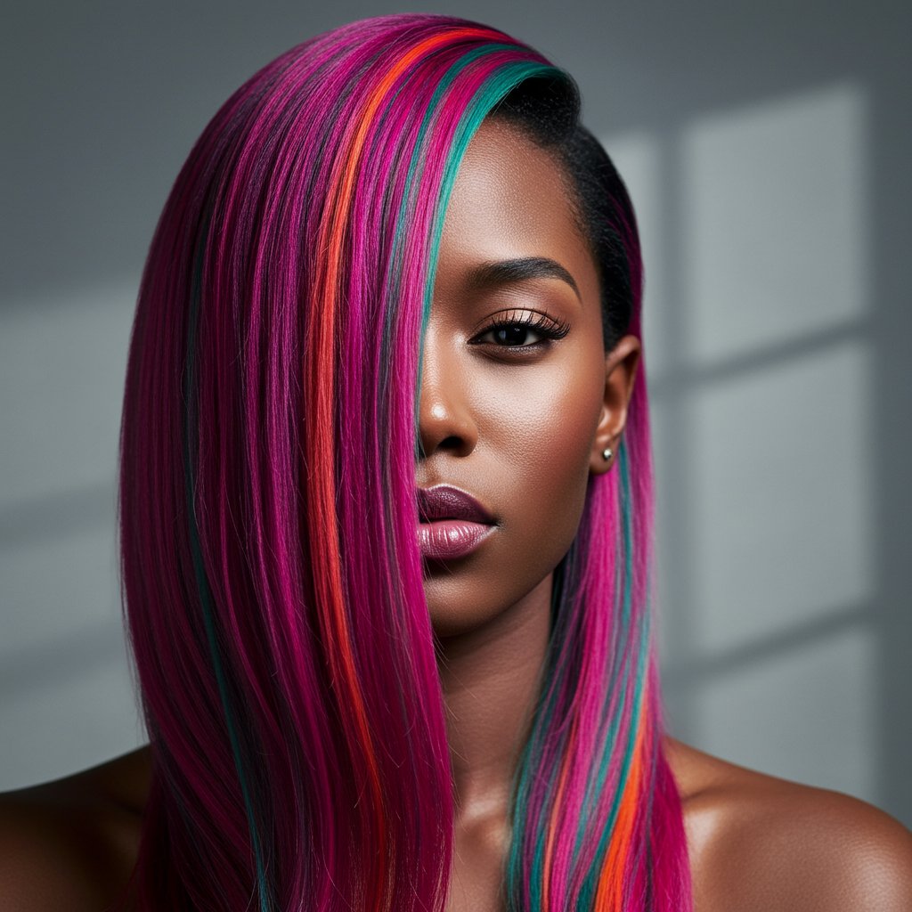 Woman-With-Vibrant-Multi-Tonal-Hair-Strand
