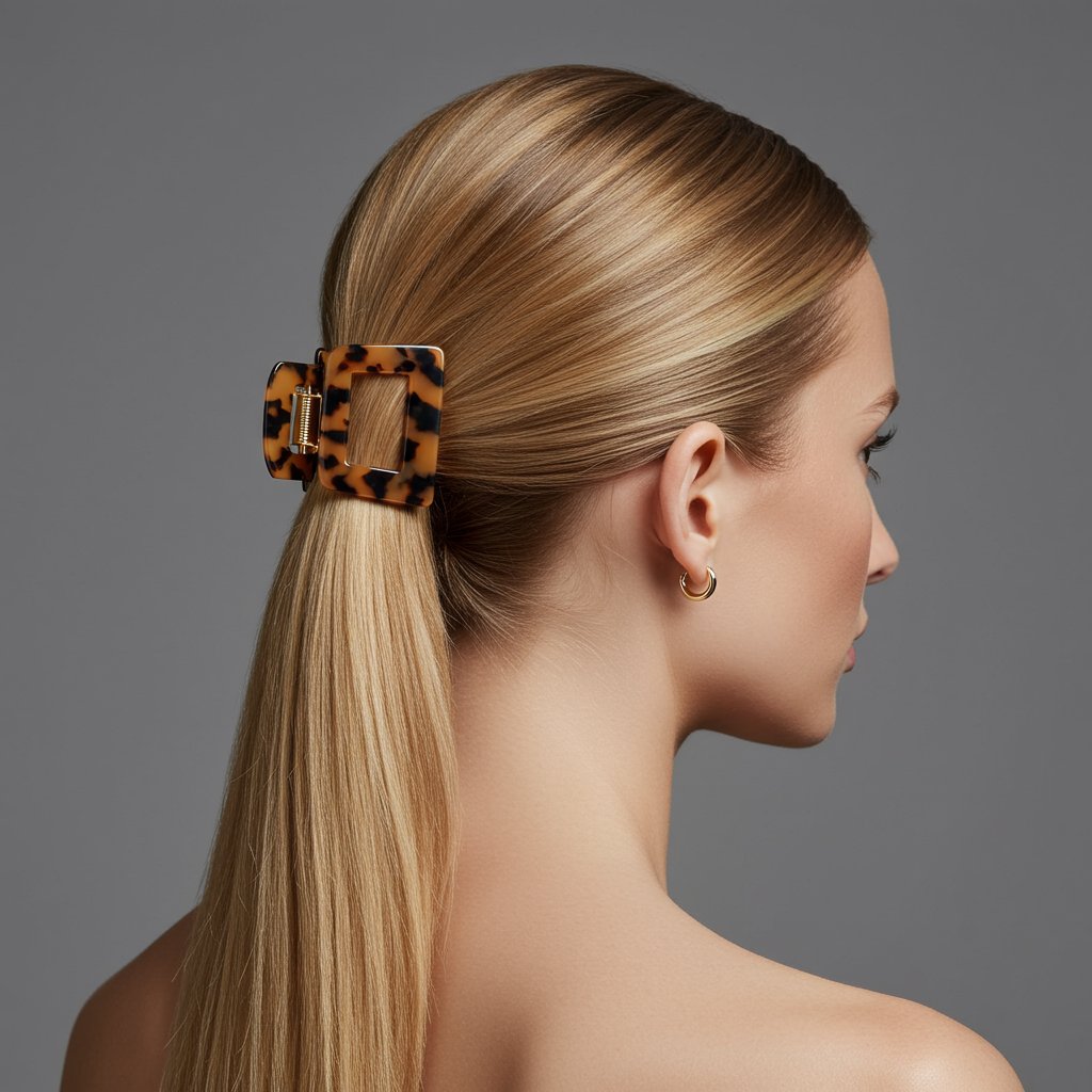 Chic Low Ponytail With Barrette
