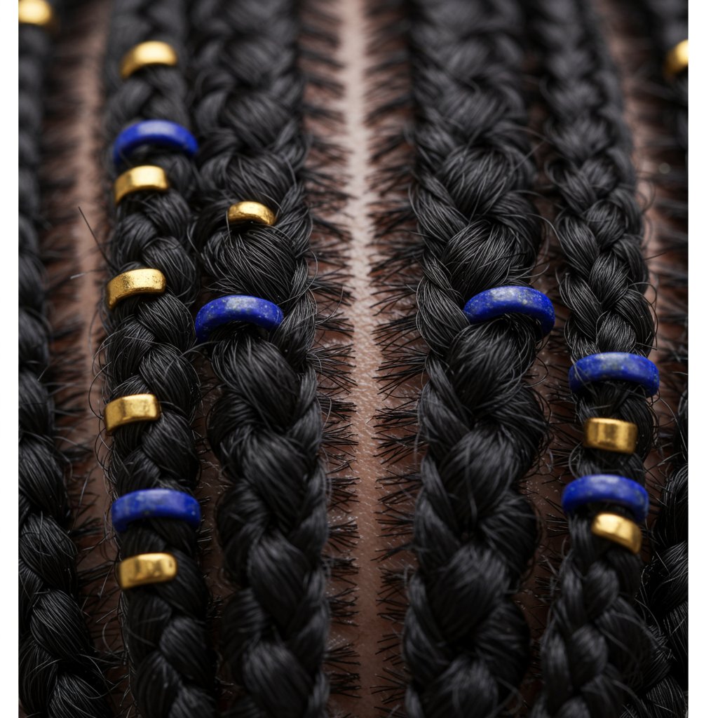 Close-Up-Of-Egyptian-Braids-With-Gold-Beads