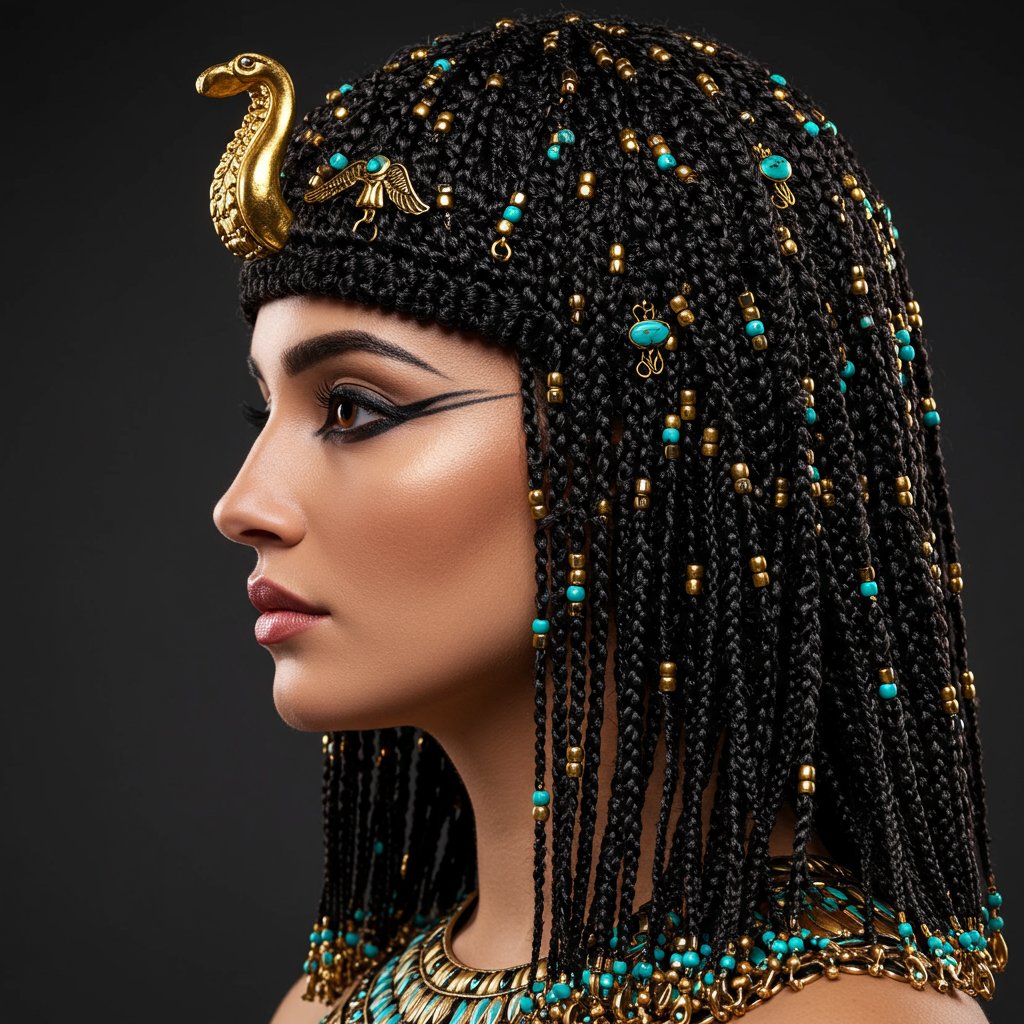 Egyptian-Noblewoman-Elaborate-Wig-Close-Up