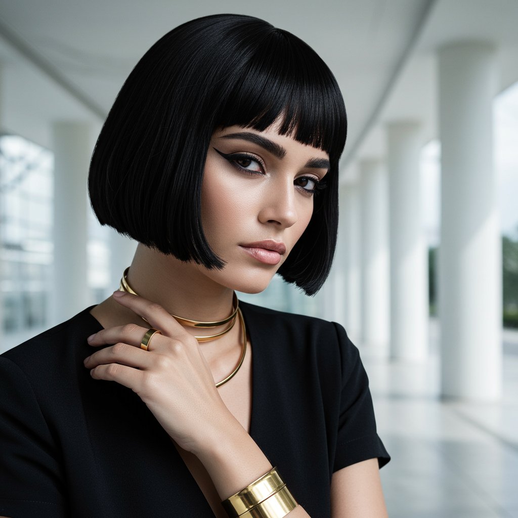 Modern-Woman-Cleopatra-Bob-Hairstyle