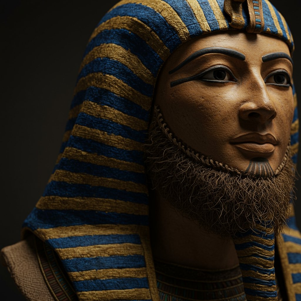 Pharaoh-Nemes-Headdress-And-False-Beard