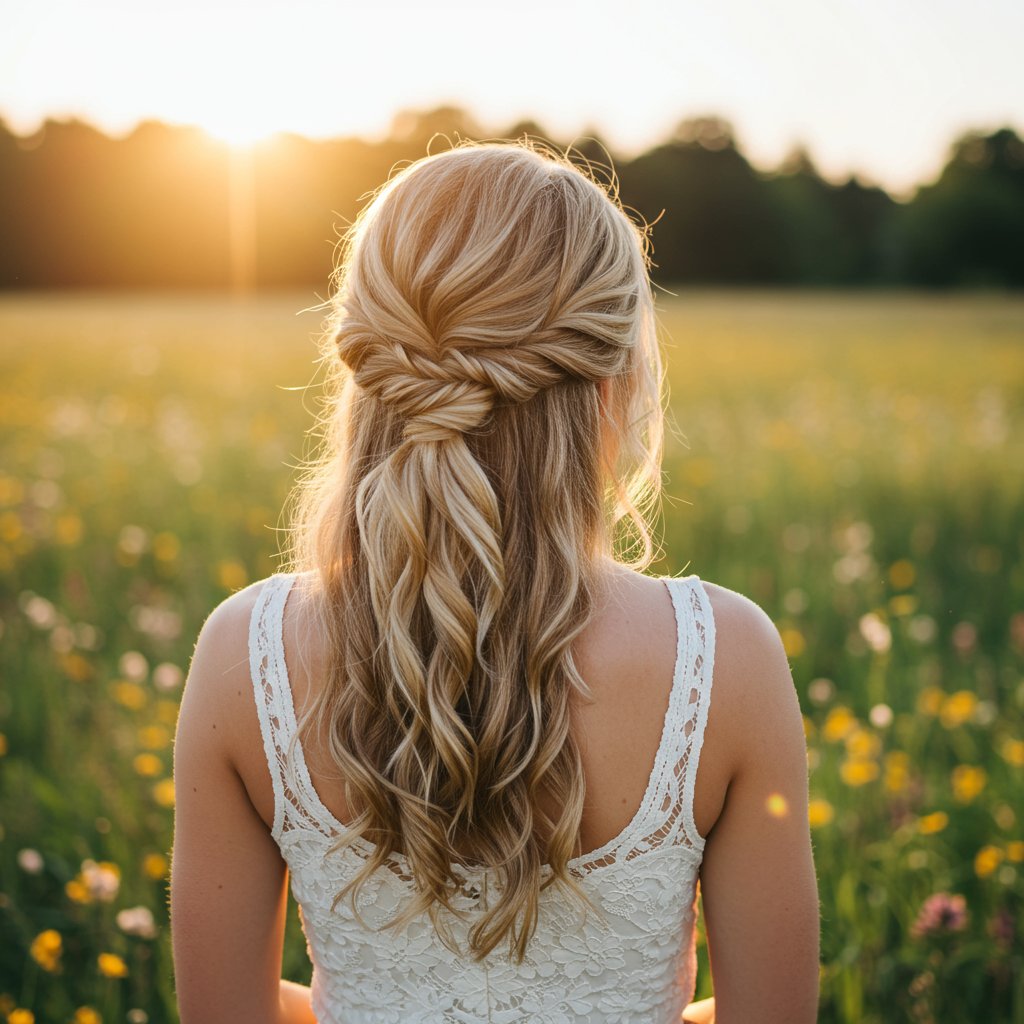 Romantic Twisted Half Updo