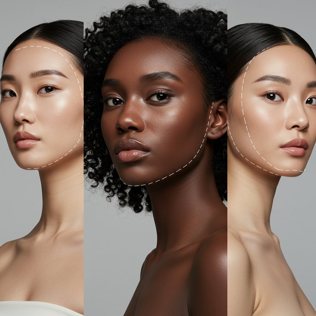 Diverse Models With Face Shape Outlines