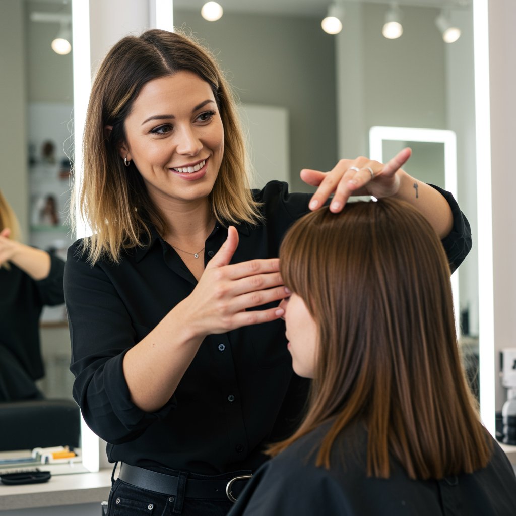 Stylist-Analyzing-Client-Face-Shape