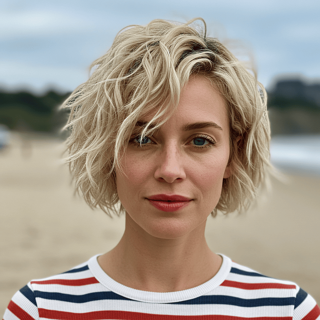 Beach Waves Short Bob Style