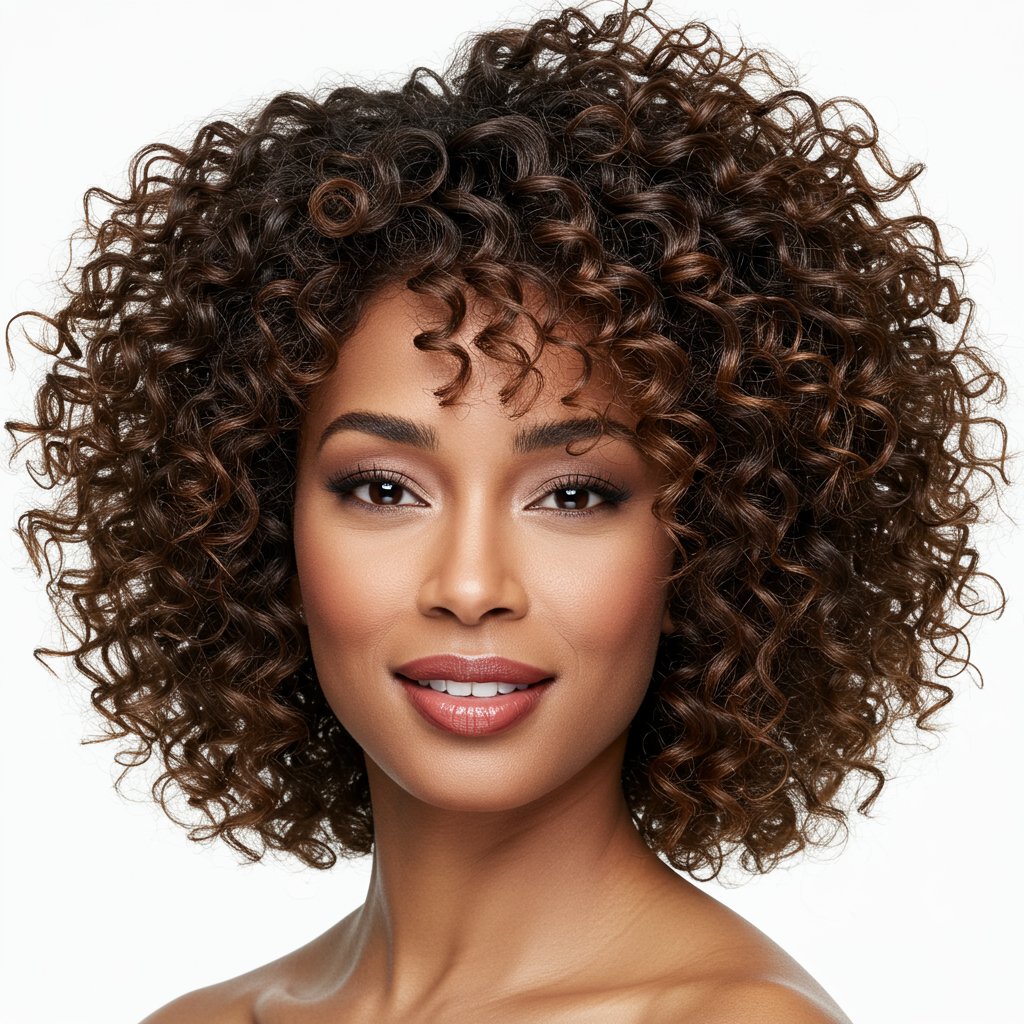 Woman With Defined Type 3C Curly Cut