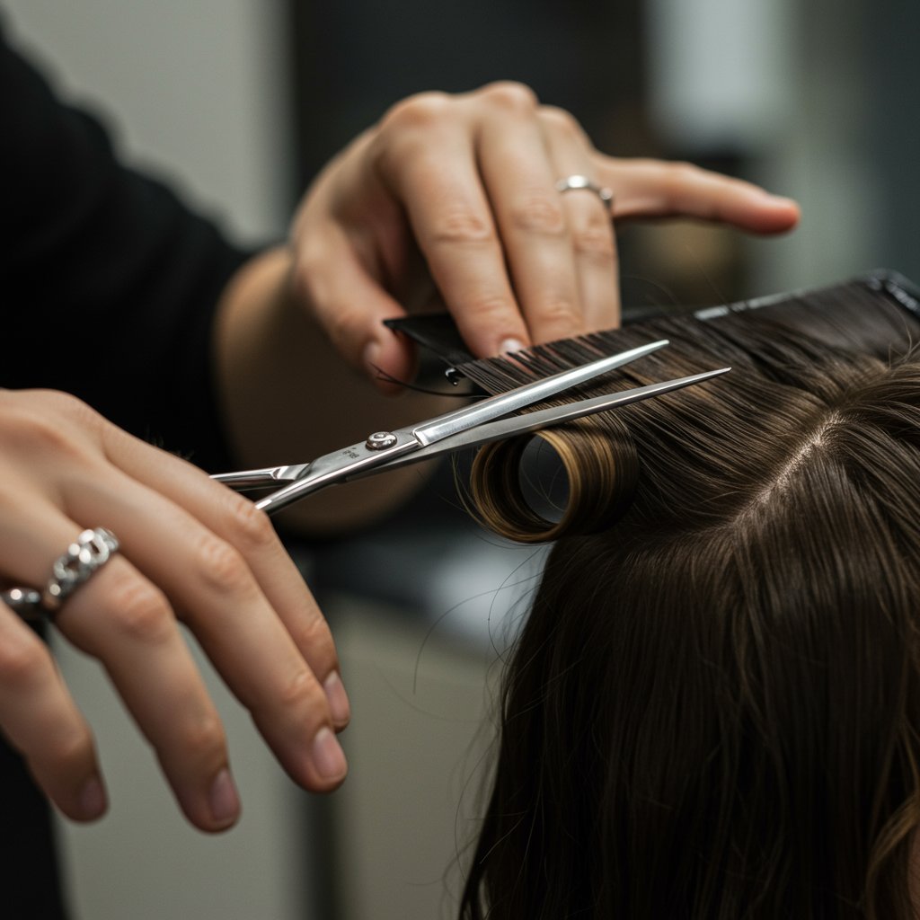 Stylist Dry Cutting Single Curl