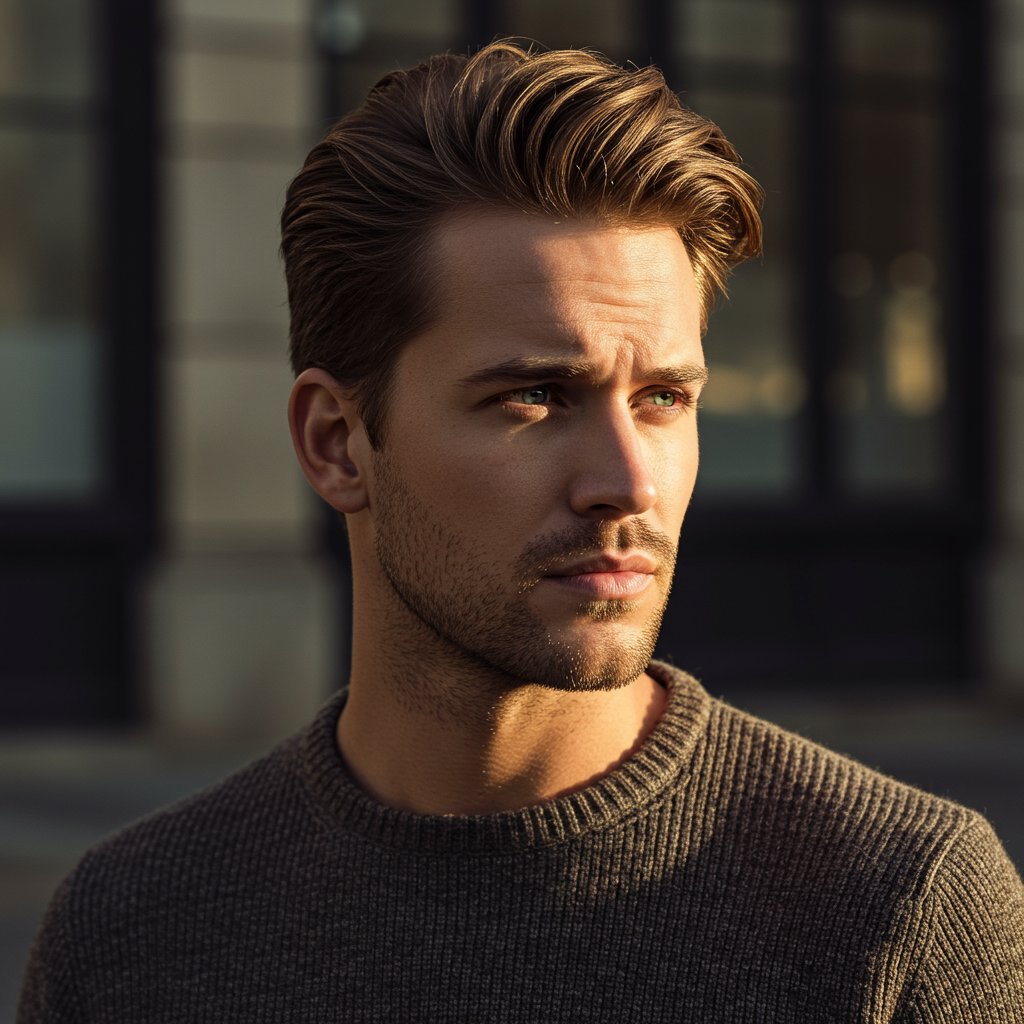 Man-With-Oval-Face-Classic-Quiff-Haircut