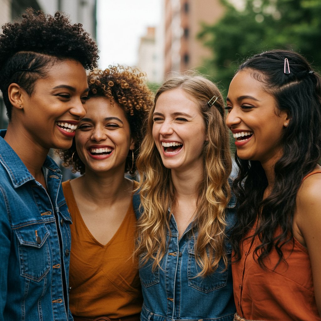 Diverse Women With Half Up Styles