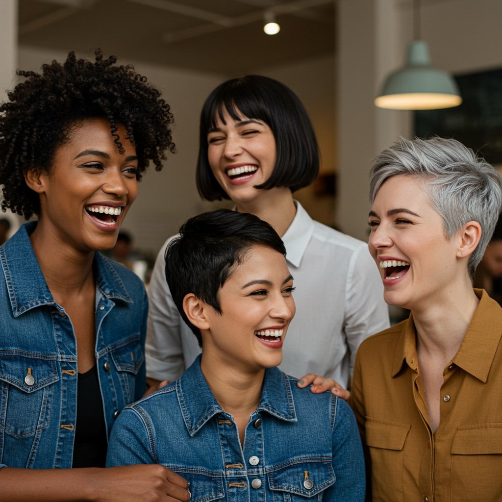 Diverse-Group-Of-Women-With-Different-Short-Haircuts