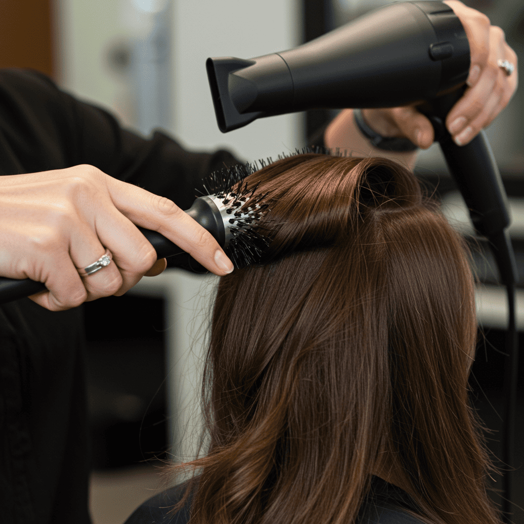 Blow Dry Waves Thick Hair