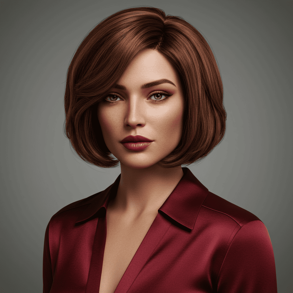 Beveled Bob Mahogany