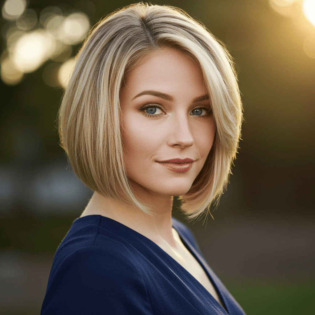 Chin Length Bob Honey Blonde