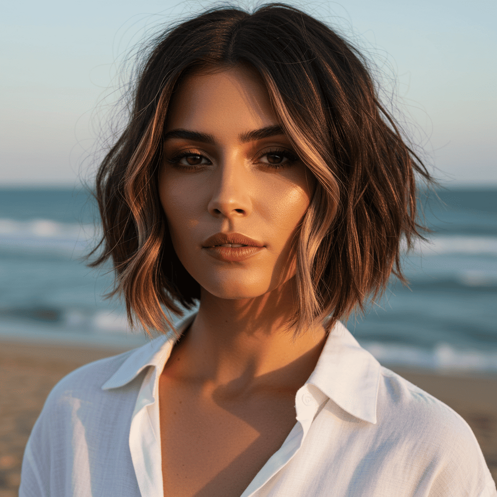 Collarbone Lob Balayage