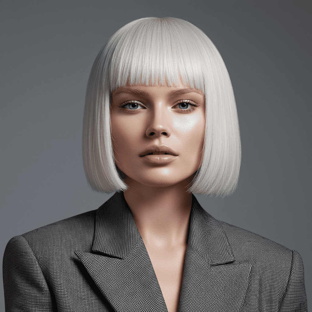 Square Bob Icy Blonde