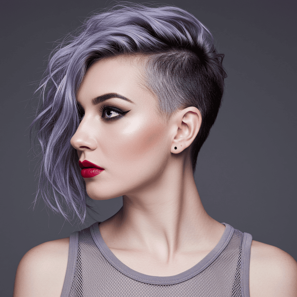 Undercut Bob Lavender Gray