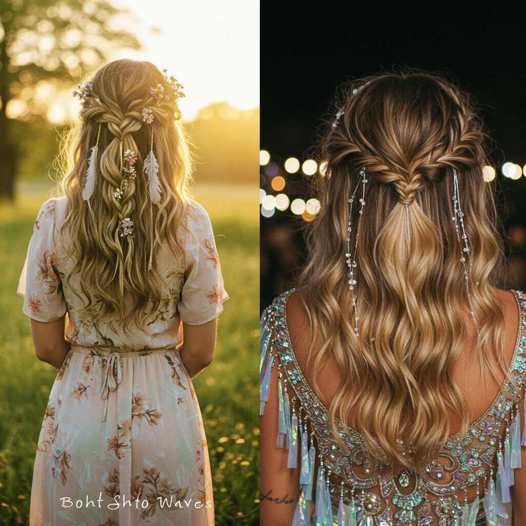 Day to night boho wave transformation