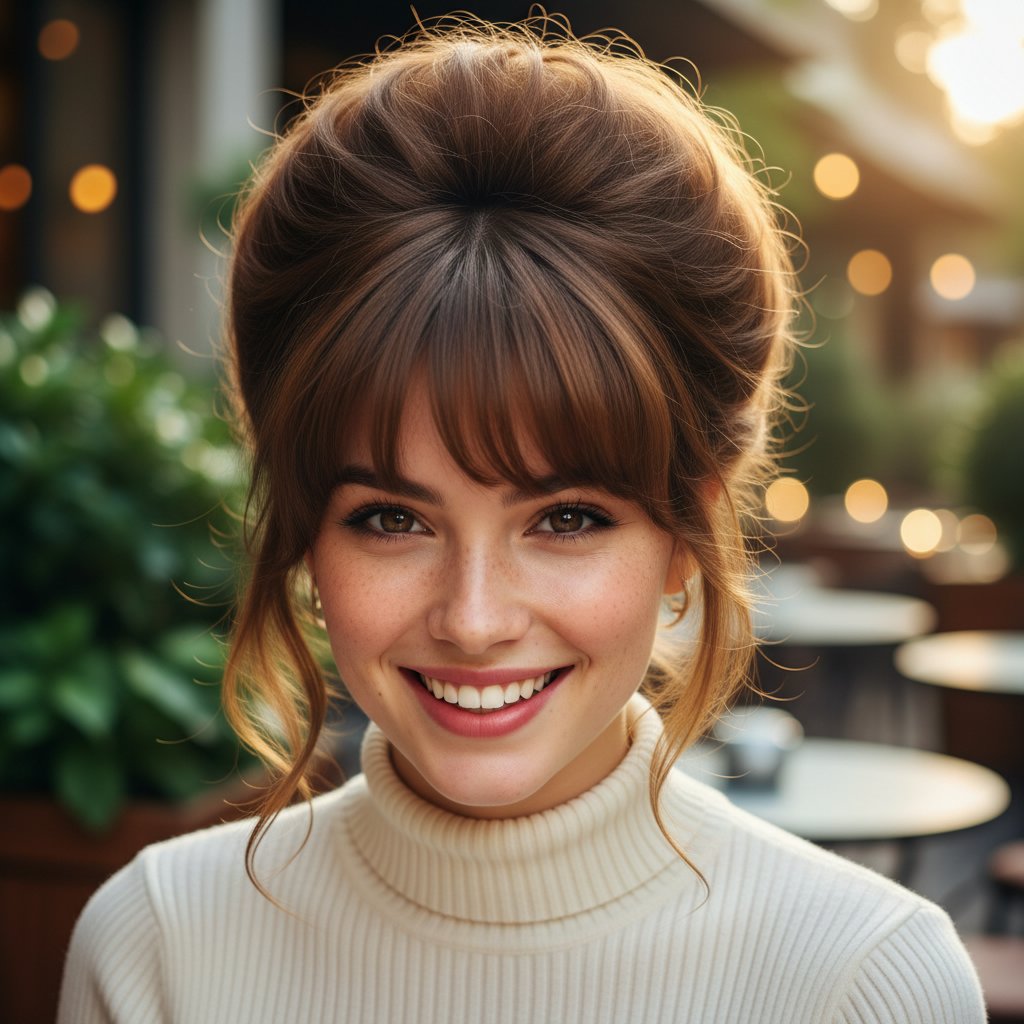 Bouffant with Bangs