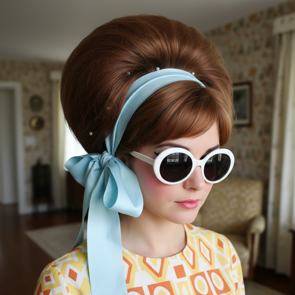 Bouffant with Ribbon
