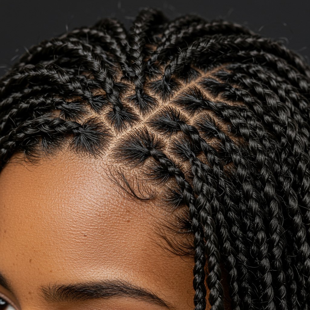 Box Braids With New Growth