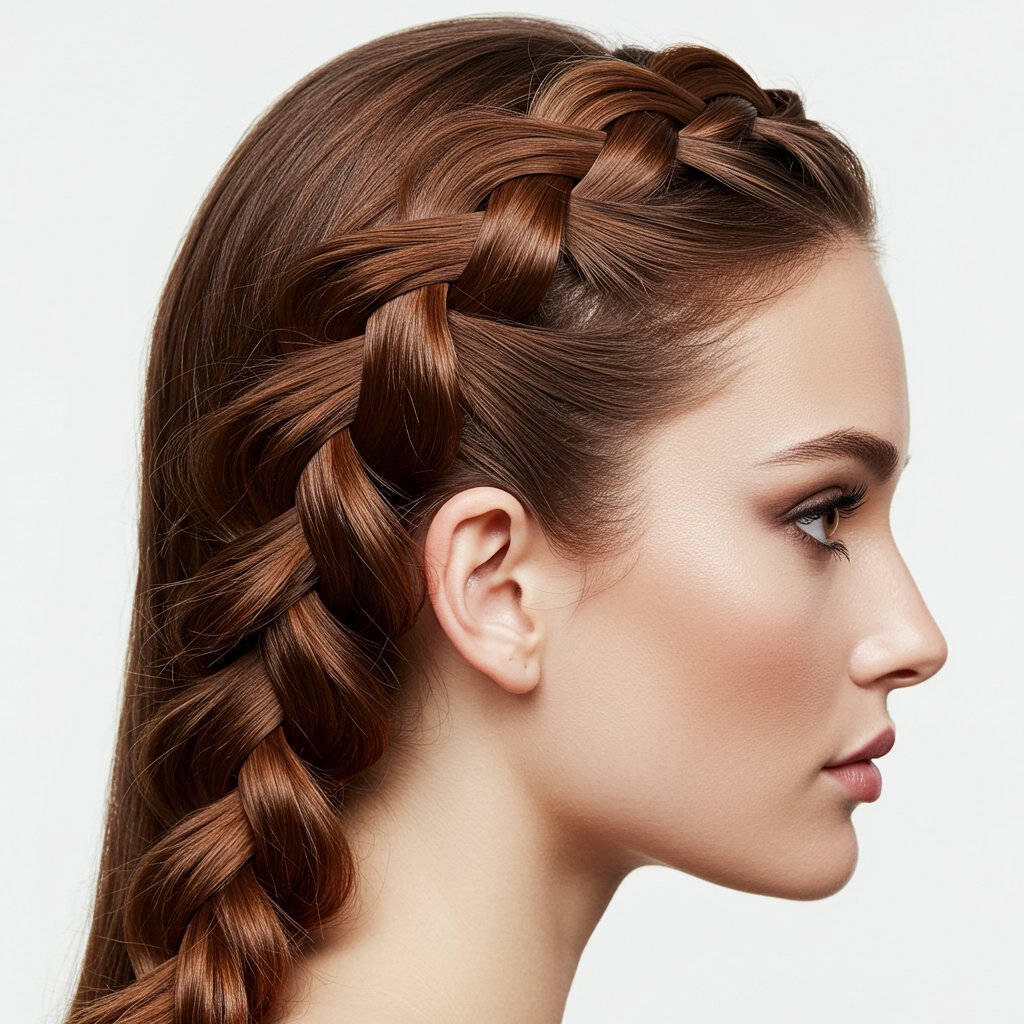 Woman-With-Classic-Elegant-French-Braid