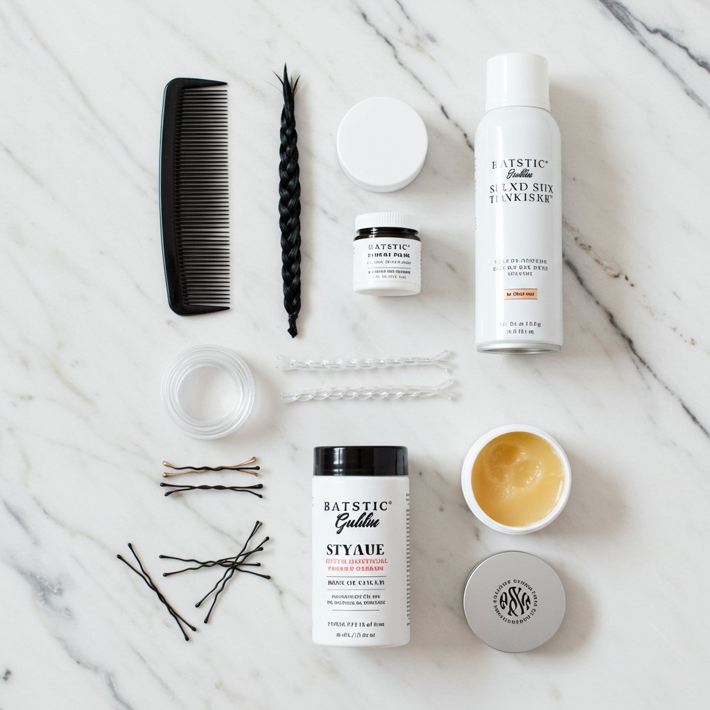 Flat-Lay-Of-Hair-Braiding-Tools