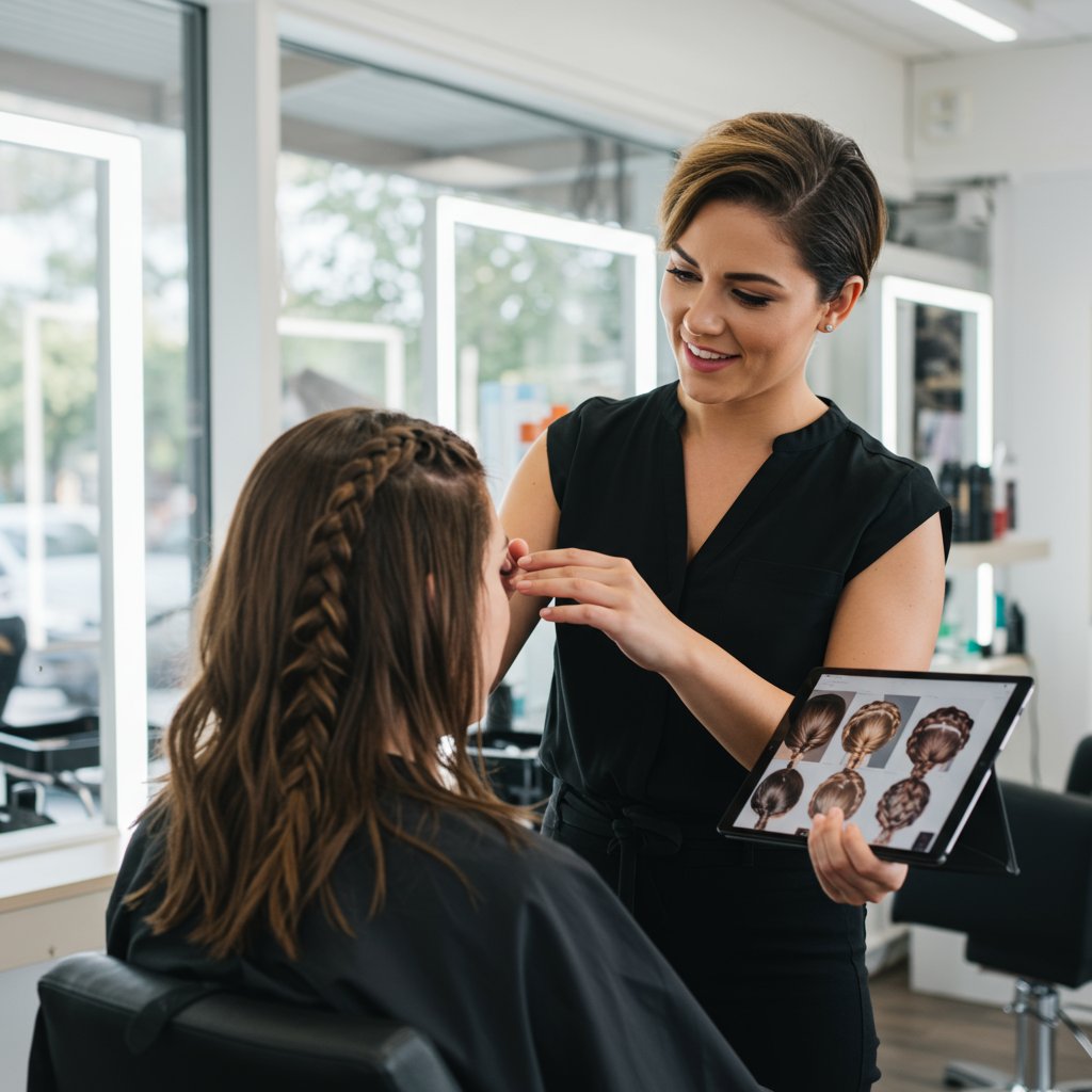 Hairstylist-Consulting-With-Client
