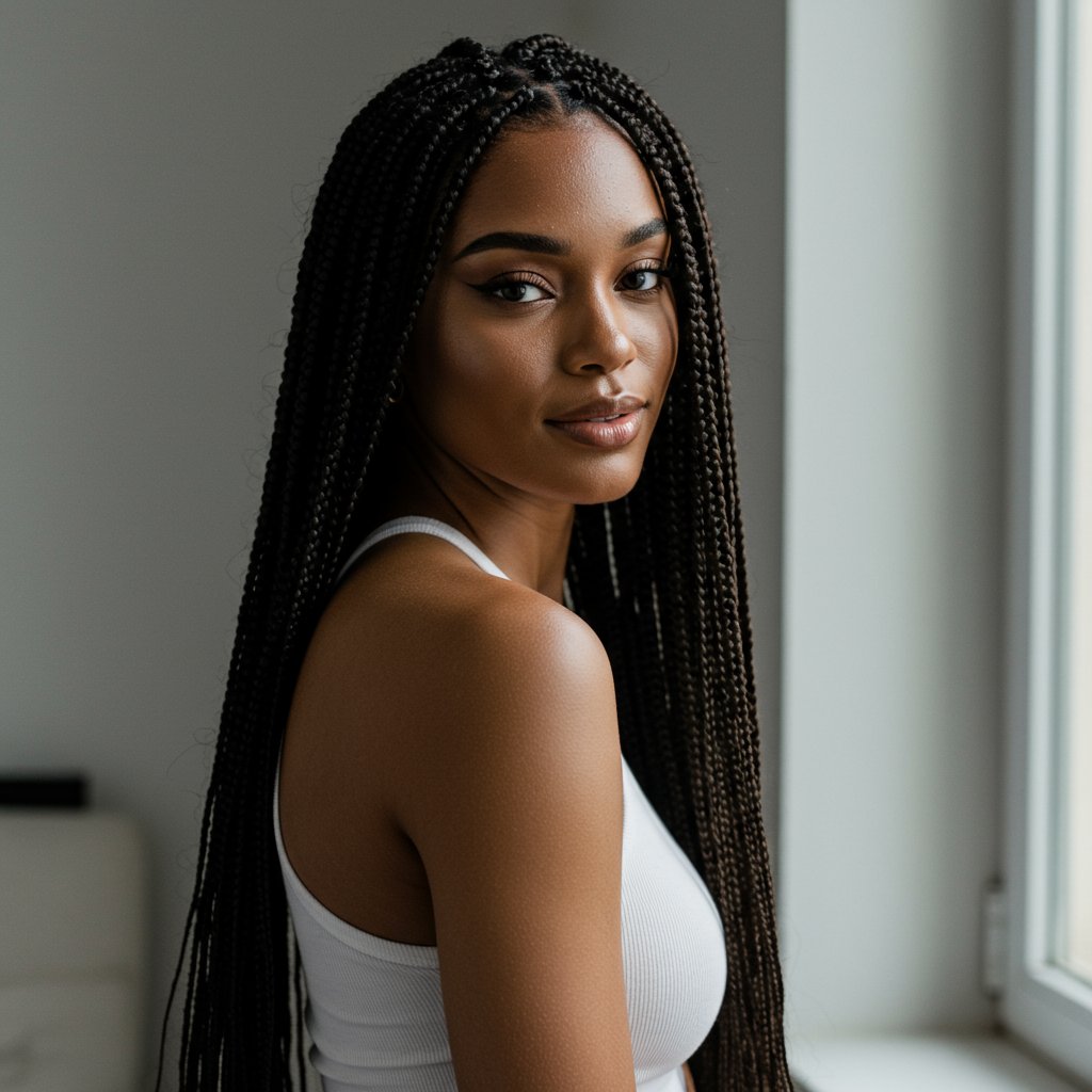 Woman-With-Elegant-Braids-Looking-Confidently
