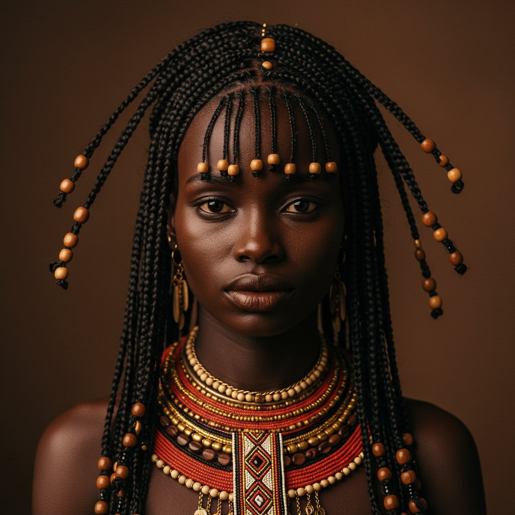 Woman-With-Ornate-Fulani-Braids-And-Beads