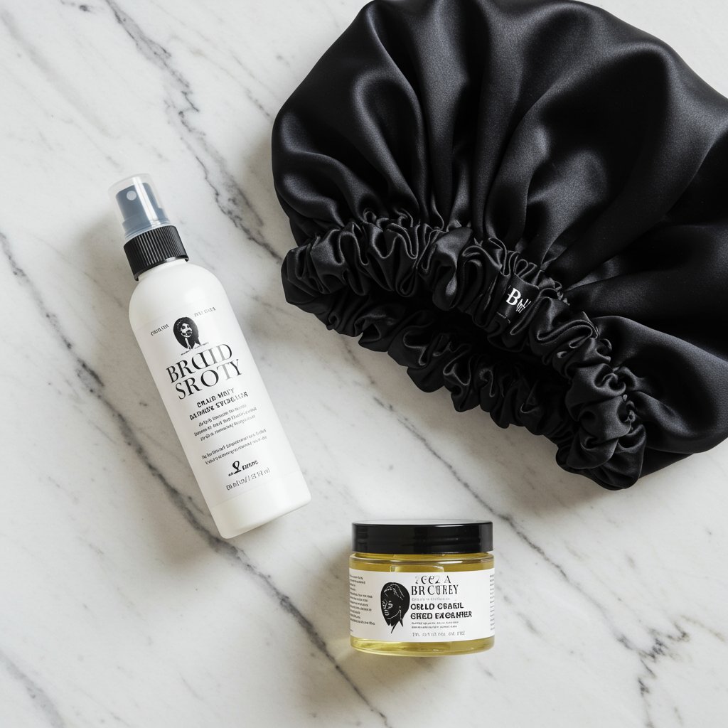 Hair-Care-Products-And-Satin-Bonnet