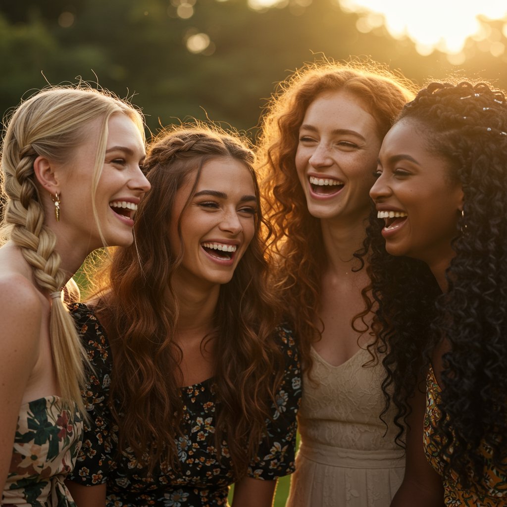 Diverse Women With Braids