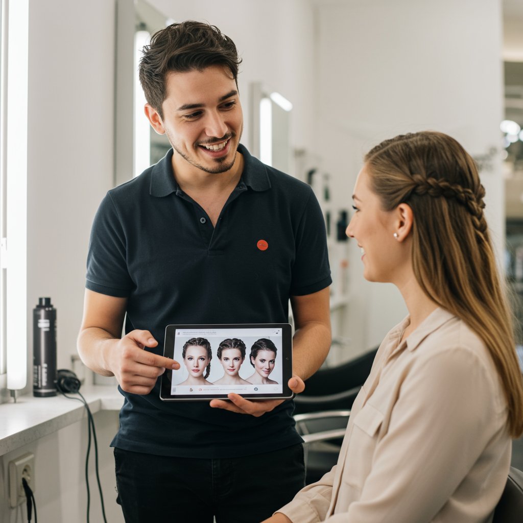 Stylist Consulting With Client