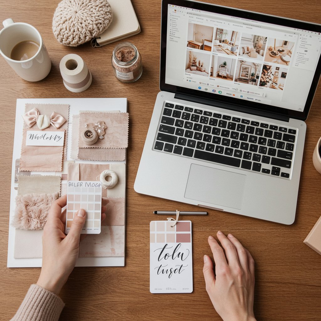 Stylist Creating Brand Mood Board