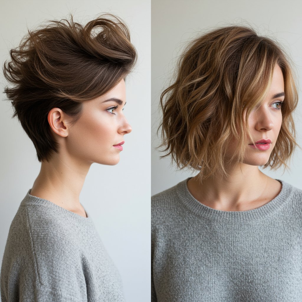 Butterfly Haircut Versatility Styling