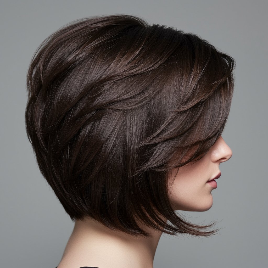 Butterfly Haircut Layers Closeup